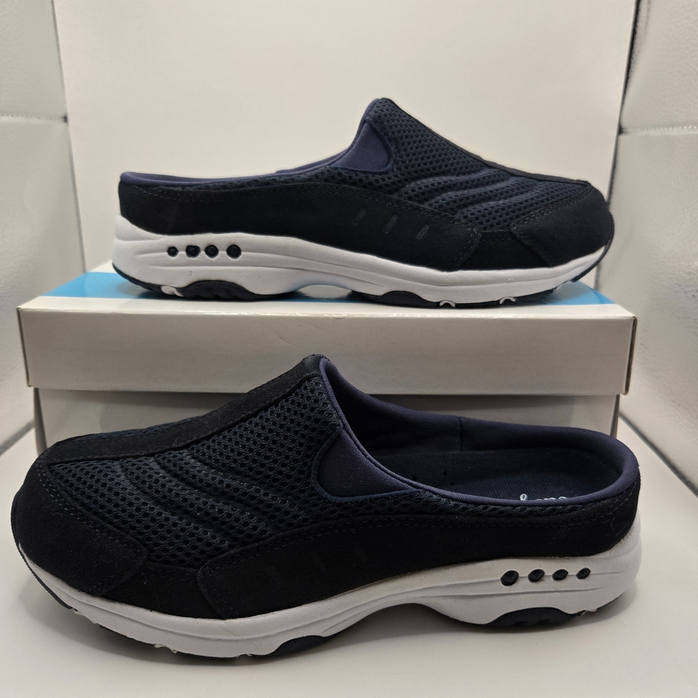 NIB Easy Spirit Traveltime slip-on walking sneaker mules. Women's 7 Wide.